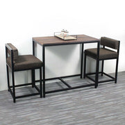 Wood and Metal 2 Seater Dining Table