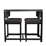 Wood and Metal 2 Seater Dining Table - Make in Modern