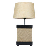 Handcrafted jute table lamp with shade - Make in Modern