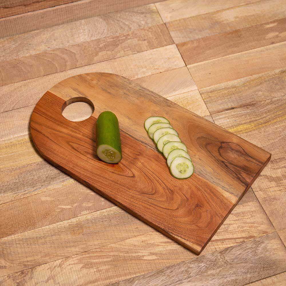 Acacia Wood U-Shaped Brown Wooden Chopping - Cutting Board - Make in Modern