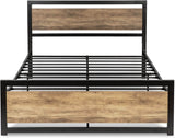 Wood and Metal Double Bed