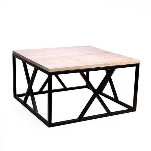 Square Metal and Wood Center Table - Make in Modern