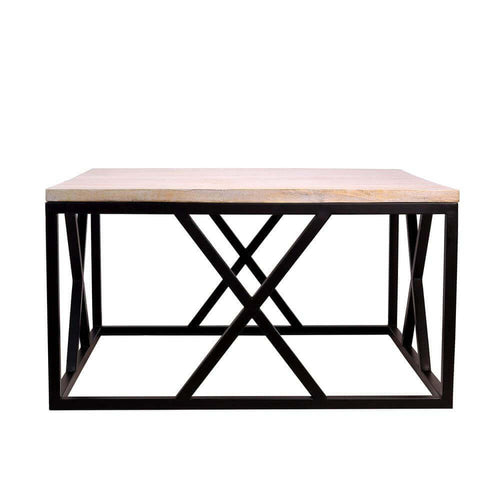 Square Metal and Wood Center Table - Make in Modern