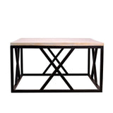 Square Metal and Wood Center Table - Make in Modern