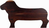 Acacia Hardwood Dog Shape Cutting Board - Serving Tray 2pc - Make in Modern