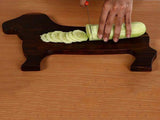 Acacia Hardwood Dog Shape Cutting Board - Serving Tray 2pc