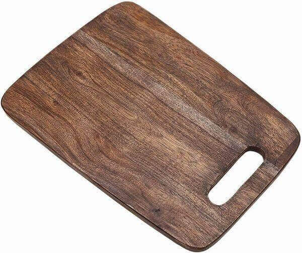 Acacia Wood Vintage Shade Chopping/Cutting Board with Handle - Make in Modern