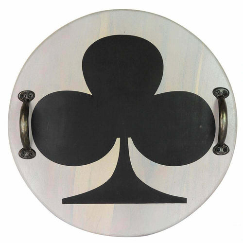Clubs of Cards Wooden Tray with Handle - Make in Modern