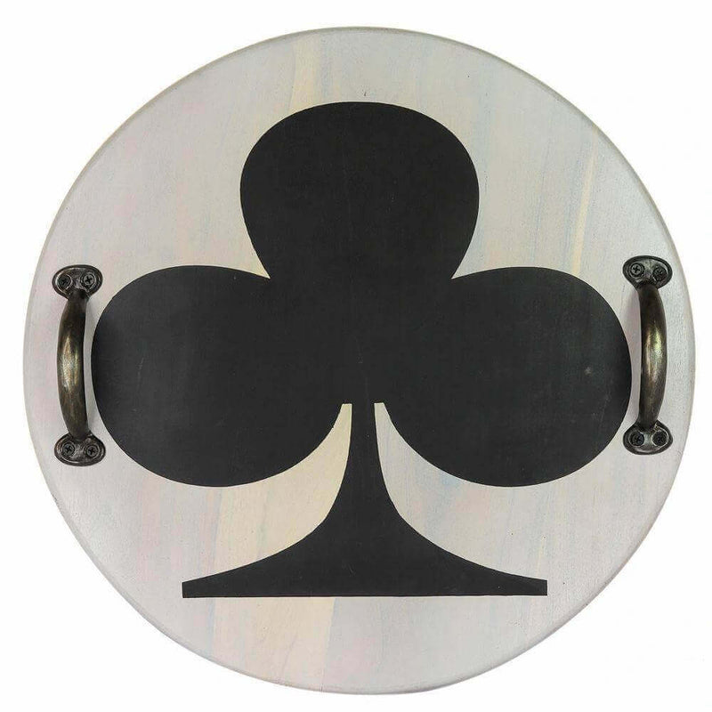 Clubs of Cards Wooden Tray with Handle - Make in Modern
