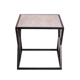 wood and metal square center table - Make in Modern