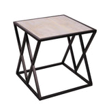 wood and metal square center table - Make in Modern