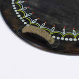 Hand Painted Antique Look Serving Wooden Tray with Handle - Make in Modern