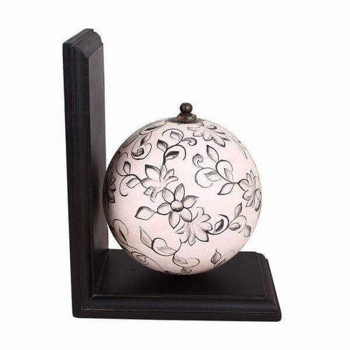 Hand Painted Floral Textured Globe Bookend - Make in Modern