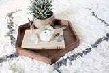 Hexagonal Wooden Serving Tray/Walnut Shade Wooden Tray (Set of 3) - Make in Modern