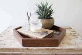 Hexagonal Wooden Serving Tray/Walnut Shade Wooden Tray (Set of 3) - Make in Modern