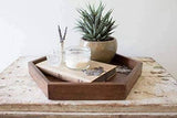 Hexagonal Wooden Serving Tray/Walnut Shade Wooden Tray (Set of 3) - Make in Modern
