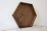 Hexagonal Wooden Serving Tray/Walnut Shade Wooden Tray (Set of 3) - Make in Modern