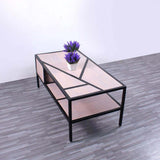 Rectangle Vintage Metal and Wooden Center Table - Make in Modern