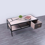Rectangle Vintage Metal and Wooden Center Table - Make in Modern