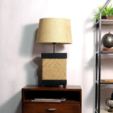 Handcrafted jute table lamp with shade - Make in Modern
