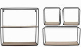 Metal Wire Framed Floating Shelves with Wooden Base (Natural Finish, Set of 4, Black) - Make in Modern