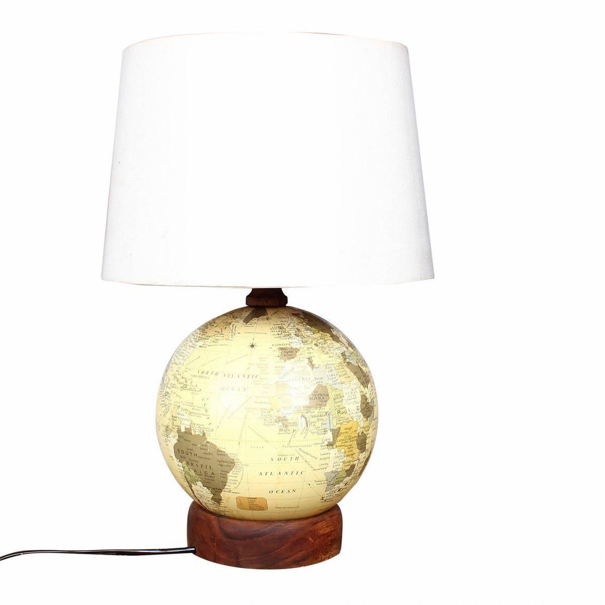 Off-White Shaded Globe Base Table Lamp - Make in Modern