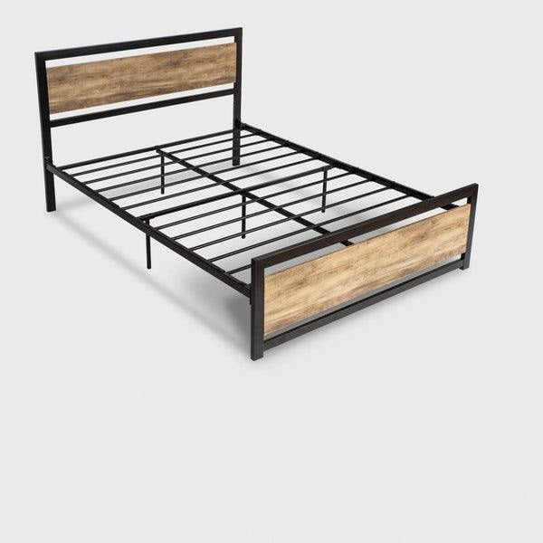 Wood and Metal Double Bed