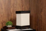 Rectangular Off-White & Black Finish Table Lamp