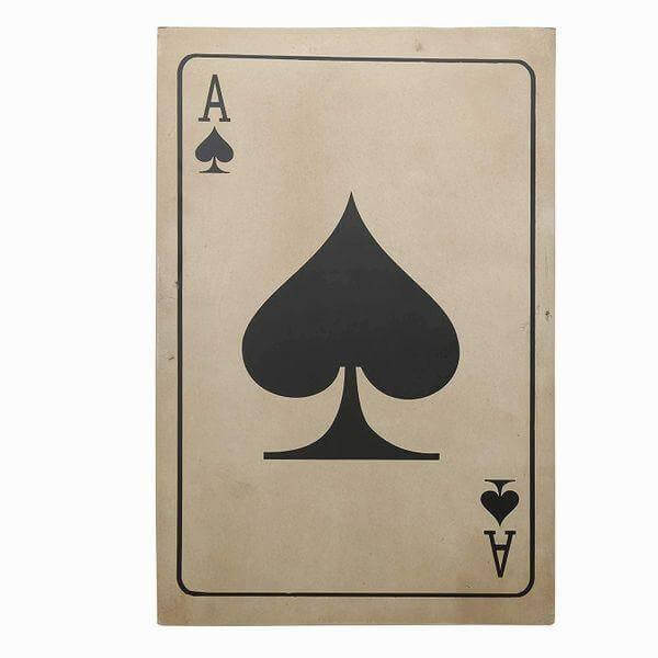 Retro Style Ace Playing Cards Wall Decor - Hanging Set of 4 - Make in Modern