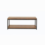 Semi-closed Rectangular Wooden & Metal Center Table - Make in Modern