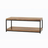 Semi-closed Rectangular Wooden & Metal Center Table - Make in Modern