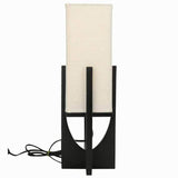 Square Table Lamp with Black Glossy Finish Base - Make in Modern