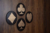 Wall Decor - Black Vintage Playing Cards Hanging Set of 4 - Make in Modern