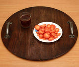 Brown & Walnut Dark Textured Chopping Board/Serving Tray with Handle